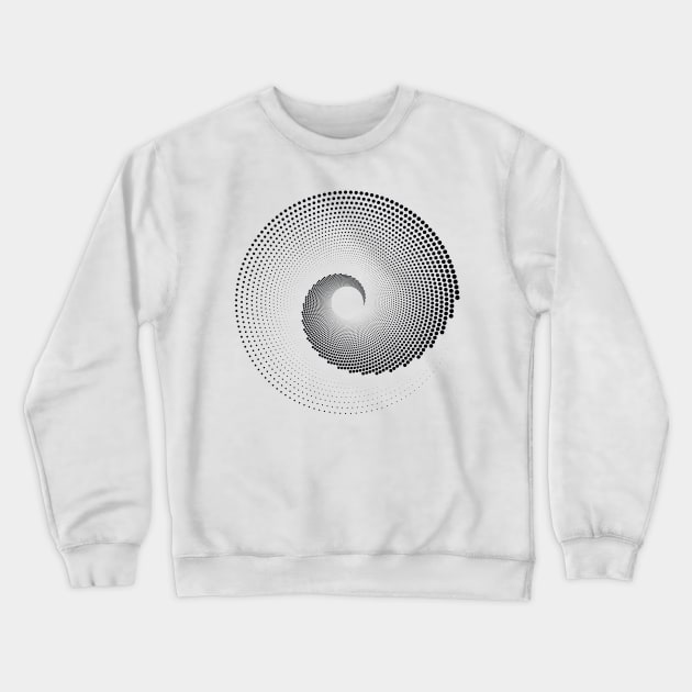 Spiral art black on white Crewneck Sweatshirt by goingplaces